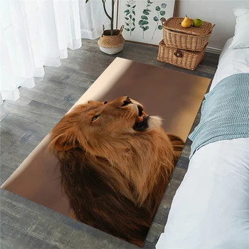 Новейший фланелевый ковер CLOOCL, ковер с 3D-принтом с рисунком Храброго Льва, коврик для гостиной, кухонные коврики для пола, прямая поставка