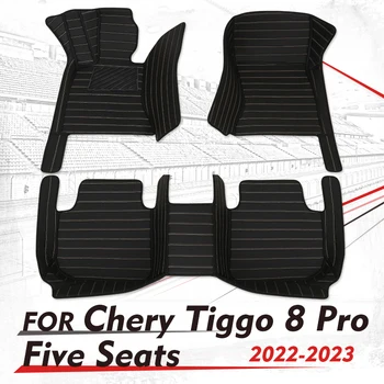 Изготовленные на Заказ Автомобильные Коврики Для Chery Tiggo 8 Pro С Пятью Сиденьями 2022 2023 Автоподушечки Для Ног Автомобильные Ковровые Покрытия Аксессуары Для Интерьера