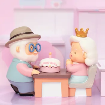 Коробка конфет для новой пары, Ленивая Маленькая Лампа, Фигурки старика и Старушки, Креативное Украшение свадебной комнаты, подарок для пожилых людей