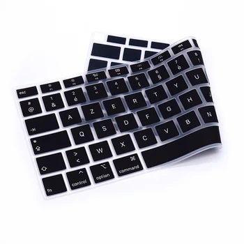 Французский язык для MacBook Air 13 A2337 M1 с Touch ID AZERTY Keyboard Cover A2179 Силиконовый чехол для клавиатуры