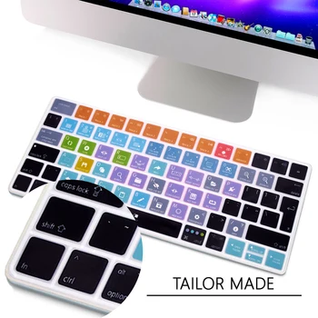 Сочетание Горячих клавиш Силиконовый Чехол для клавиатуры Apple Magic Wireless Bluetooth Keyboard MLA22LL/A (A1644, 2015 года выпуска) + EU