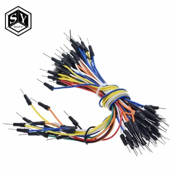 Умный электронный набор для поделок 65ШТ Соединительный кабель от мужчины к мужчине Гибкие перемычки для макетной платы Arduino wire DIY