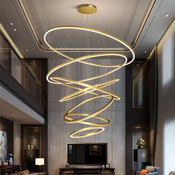 подвесные светильники для украшения гостиной Современные светильники для столовой smart lamparas Лестничный светильник