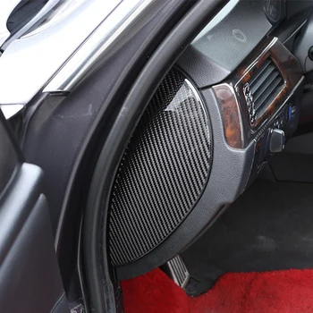 2 шт., декоративные наклейки на центральную приборную панель автомобиля из настоящего углеродного волокна с обеих сторон, Автоаксессуары для BMW 3 серии E90 2005-12
