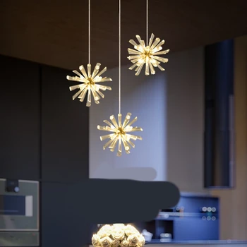 Современные светодиодные подвесные светильники, дизайнерский хрустальный светильник для столовой, прикроватный столик, кабинет, Барный декор, светильники для кухни Nordic Home