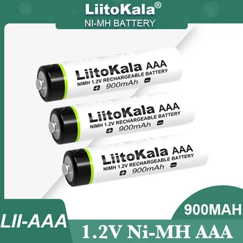 Оригинальный аккумулятор LiitoKala 1.2V AAA 900mAh NiMH Аккумуляторная батарея для фонарика, игрушек, пульта дистанционного управления