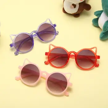 Новые солнцезащитные очки Cat Eye для детей, брендовые детские солнцезащитные очки для маленьких девочек и мальчиков UV400, милые очки, прекрасные оттенки, очки для водителя на открытом воздухе