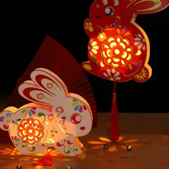 1 Комплект переносных фонарей С милыми мультяшными животными, лампа в китайском стиле, фонарь 