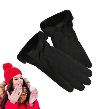 Женские перчатки с сенсорным экраном, теплые перчатки на зиму, Мягкие и эластичные садовые перчатки, термозащита рук для вождения автомобиля