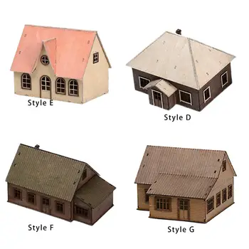 1/72 Наборы деревянных моделей зданий в разобранном виде для модели железной дороги