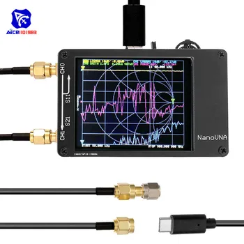 diymore NanoVNA Векторный Сетевой Анализатор Комплект MF HF VHF UHF Антенный Анализатор Для Измерения Параметров 50 кГц-300 МГц 2,8 