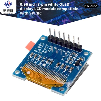 0,96-дюймовый 7-Контактный Драйвер SSD1306 Chip Diy Kit Синий Белый Желто-Голубой OLED-дисплей ЖК-модуль Совместим с X64 I2C IIC SPI