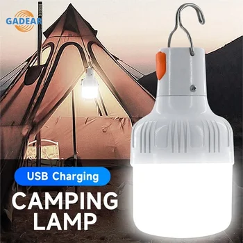 Уличная светодиодная лампа мощностью 180 Вт, перезаряжаемые через USB портативные лампы для палатки, Аккумуляторный фонарь для кемпинга, аварийные огни для кемпинга, Ночное домашнее освещение.