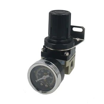Пневматический Регулятор давления воздушного фильтра 1/4 дюйма, Клапан регулирования давления, Воздушный инструмент, Фильтр компрессора с манометром AR2000-2