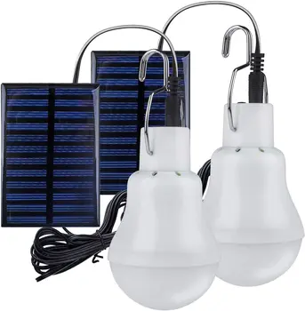 Светодиодная Солнечная лампа 5V, водонепроницаемая, заряжаемая через USB, Подвесная Аварийная Лампа с питанием от солнечного света, Портативный Мощный Внутренний Дом