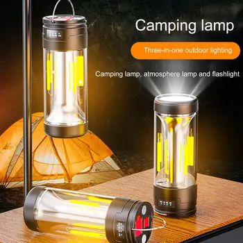 Портативный фонарь для кемпинга, освещение для кемпинга на открытом воздухе, фонарик С магнитом, Аварийный Блок питания, Свет для палатки, Рабочая лампа