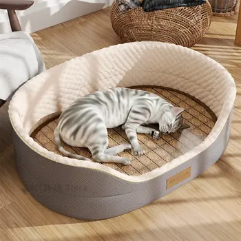 Кровать для домашних собак, Мягкий диван, Всесезонная кровать для домашних животных, Мягкие Дышащие кровати для собак, Подстилка для льда Для маленьких Средних собак, Средство для сна кошек