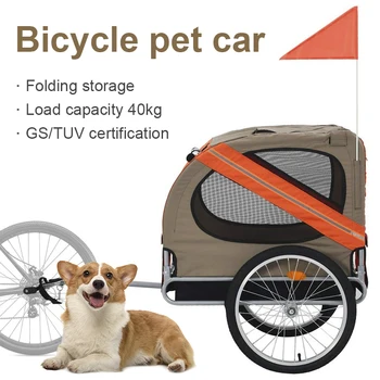 Большой прицеп для велосипедов для домашних животных, кошек, собак, тележка, прицеп, складной прицеп для езды на велосипеде и путешествий двойного назначения