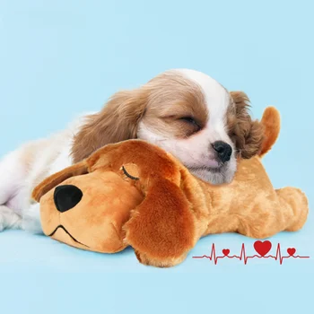 Игрушка для тренировки поведения щенка с сердцебиением, удобное прижимание к животному, снятие тревоги, снотворное, кукла-собака, интерактивные плюшевые игрушки