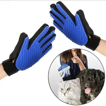 Перчатка для ухода за кошками, шерстяная перчатка, щетка для удаления шерсти с домашних животных, расческа, перчатка для чистки собак, Массажная перчатка для животных