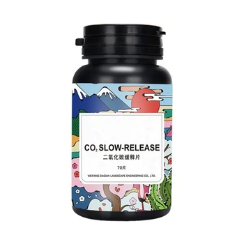 Таблетки CO2 70 таблеток диоксида углерода для пресноводных аквариумных растений, таблетки для фотосинтеза растений, диффузор для рыб