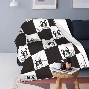 Лапа для домашних животных Кошка Собака Французский Бульдог Фланелевые пледы для любителей котенка и щенка Одеяла для постельных принадлежностей Офисное Супер Мягкое одеяло