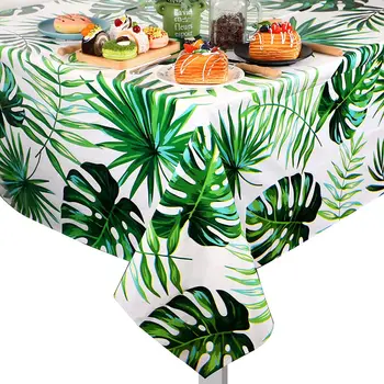 137x274 см Одноразовая Гавайская скатерть из пальмовых листьев, украшения для дня Рождения, свадьбы, вечеринки, покрытие стола, принадлежности для вечеринок в тропических Джунглях