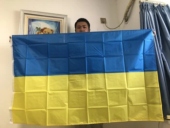 НЕБЕСНЫЙ ФЛАГ Национальный флаг Украины 90x150 см Подвесной полиэстер сине-желтый UA UKR Национальные флаги Украины для украшения
