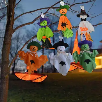 Подвесной декор на Хэллоуин Подвесная призрачная тыква, Призрачное пугало, декор на Хэллоуин, декор дерева, Дом с привидениями, украшения на Хэллоуин