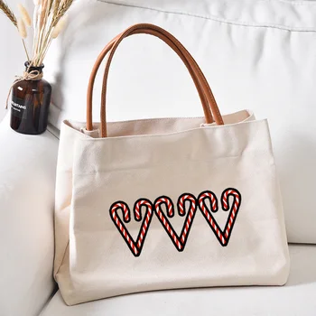 Женская пляжная сумка с принтом, Холщовая сумка-тоут, Рабочая сумка, Сумка для покупок, Подарочная Дропшиппинг
