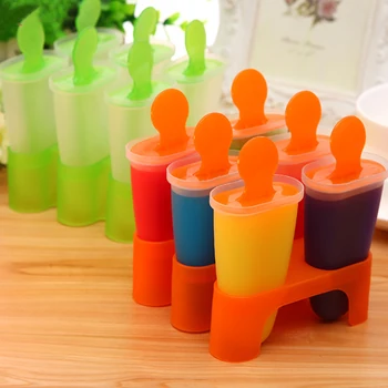 6 Ячеек DIY Замороженное Мороженое Pop Mold Popsicle Maker Lolly Плесень Лоток Кастрюля Кухонные инструменты