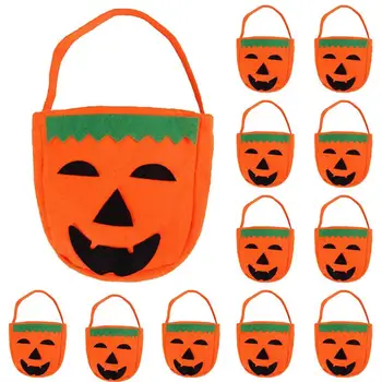 Сумки для конфет для вечеринки для детей на Хэллоуин, сумочка из тыквы, нетканый мешок для конфет на Хэллоуин, подарок на фестиваль Хэллоуина