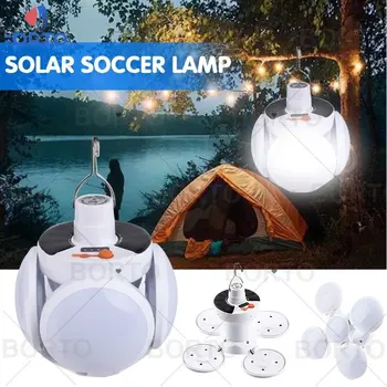 Солнечные лампочки для футбола, USB Перезаряжаемый ночник, Походная лампа, Складные аварийные огни, Портативная Энергосберегающая лампа для палатки