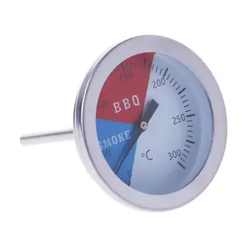 Стальной Термометр для барбекю Термометр для горячего Копчения барбекю Гриль для барбекю Печь для копчения барбекю 300 Градусов Датчик температуры Оптом Новейший