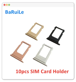 BaRuiLe 10шт Лоток для SIM-карт для iphone 6 6S Plus 7G 7P 8 8Plus X Слот для Держателя SIM-карты Ремонт Адаптера Запасные Части