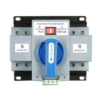 Автоматический переключатель переключения передач типа MCB с двойным питанием 2P 63A 230V ATS Номинальное напряжение 230 В Номинальная частота 50/60 Гц