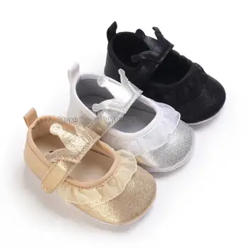 Весенняя мода Для новорожденных девочек с нескользящей подошвой, Элегантная дышащая повседневная обувь для первых прогулок