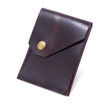 Мужской винтажный короткий тонкий Мини-кошелек из искусственной кожи, держатель для кредитных карт с карманом для монет, сумка для денег