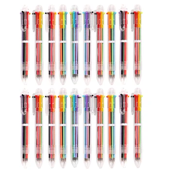 40 Шт Южнокорейских креативных канцелярских принадлежностей, прекрасный многоцветный стержень шариковой ручки, Многофункциональная печать, цвет чернил или 6 штук