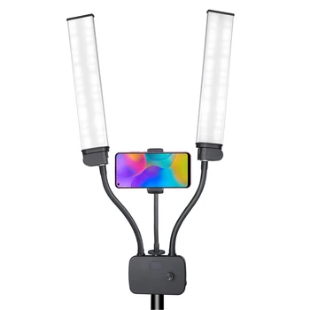 Photograhy Заполняющий свет USB Источник питания светодиодное АБС видео освещение Двойные кронштейны с держателем телефона для селфи