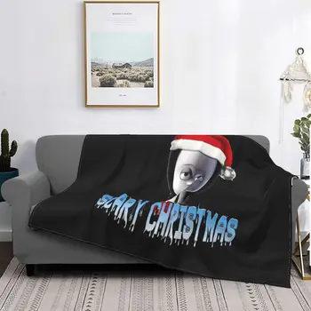 Фланелевое одеяло Wednesday Addams, Всесезонное Пугающее Рождественское Многофункциональное тонкое одеяло для офисных поездок, плюшевое тонкое одеяло