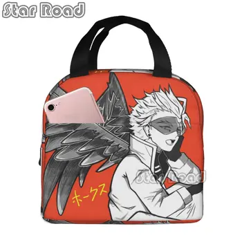 Термоизолированная сумка для ланча My Hero Academia Anime BNHA Hawks, женский Портативный контейнер для ланча для детей, коробка для хранения продуктов