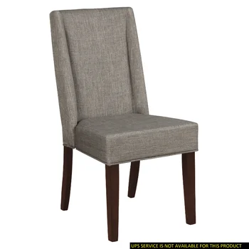 Современный дизайн, темно-коричневая отделка, Обеденные стулья, комплект мебели для столовой с тканевой обивкой из 2 предметов, Коричневая смесь