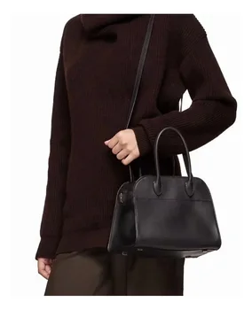 Классическая большая сумка из воловьей кожи на одно плечо, женская сумка среднего размера, без букв