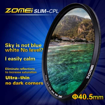 Оригинальный ZOMEI 40,5 мм Ультратонкое Оптическое Стекло PRO Digital CPL PL-CIR С Круговой Поляризацией Фильтры Для Объектива камеры 40,5 мм